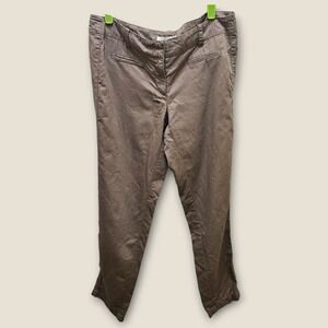 Ann Taylor LOFT Marisa Fit Women's Brown Linen Blend‎ Casual Pants Size 8